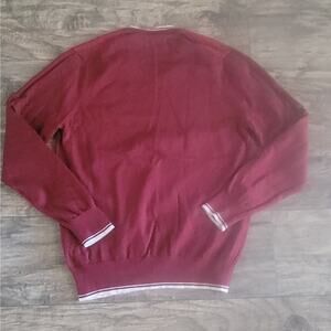 LACOSTE LS V NECK SWEATER BORDEAUX MEN’S SIZE MEDIUM